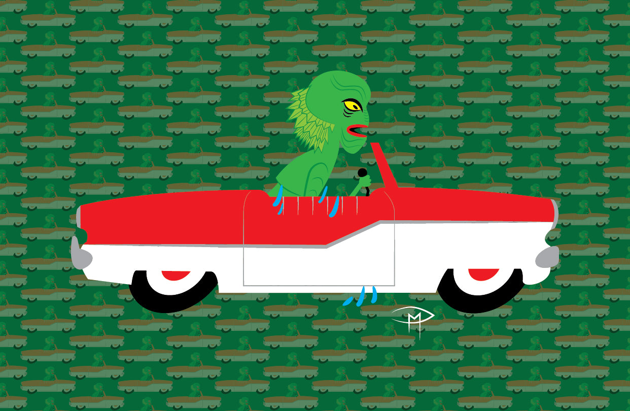 Creature In A Met Poster Pattern Background