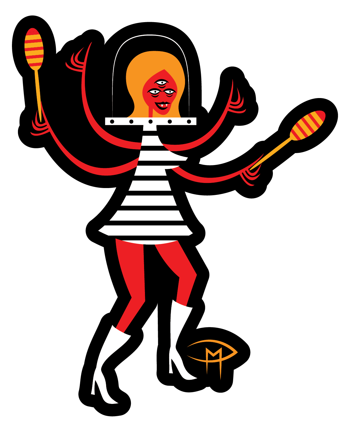 Alien Girl Die Cut Sticker