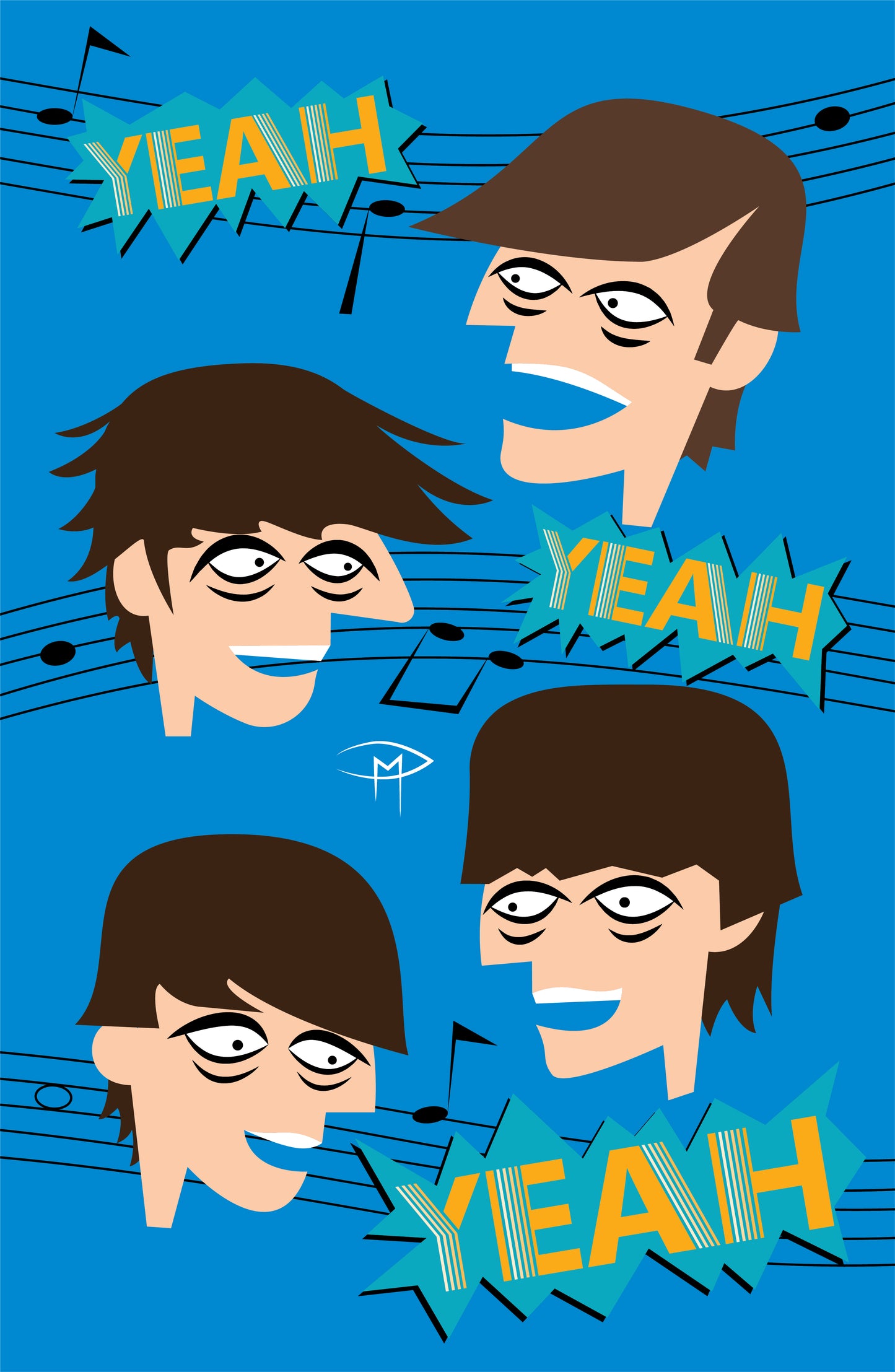 The Beatles Faces Poster