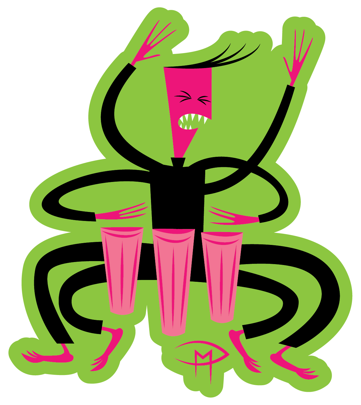 Beatnik Bongo Boogie Die Cut Sticker