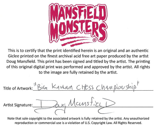 "Big Kahuna Chess Championship" 8"x10" Giclee Fine Art Print