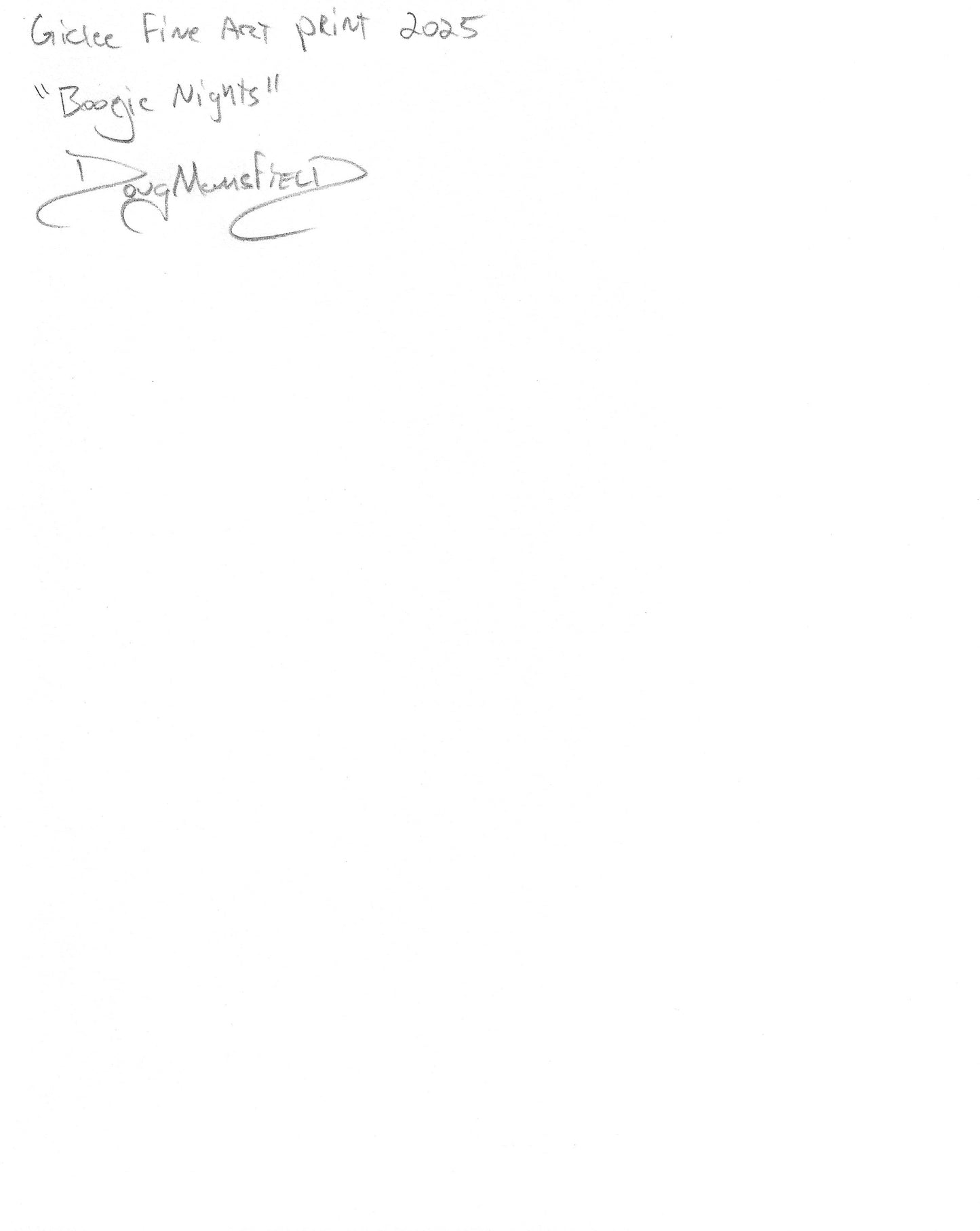 "Boogie Nights" 8"x10" Giclee Fine Art Print