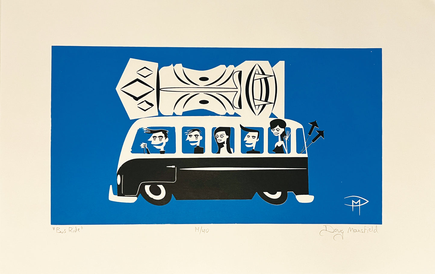 Bus Ride Limited Edition Two-Color Serigraph