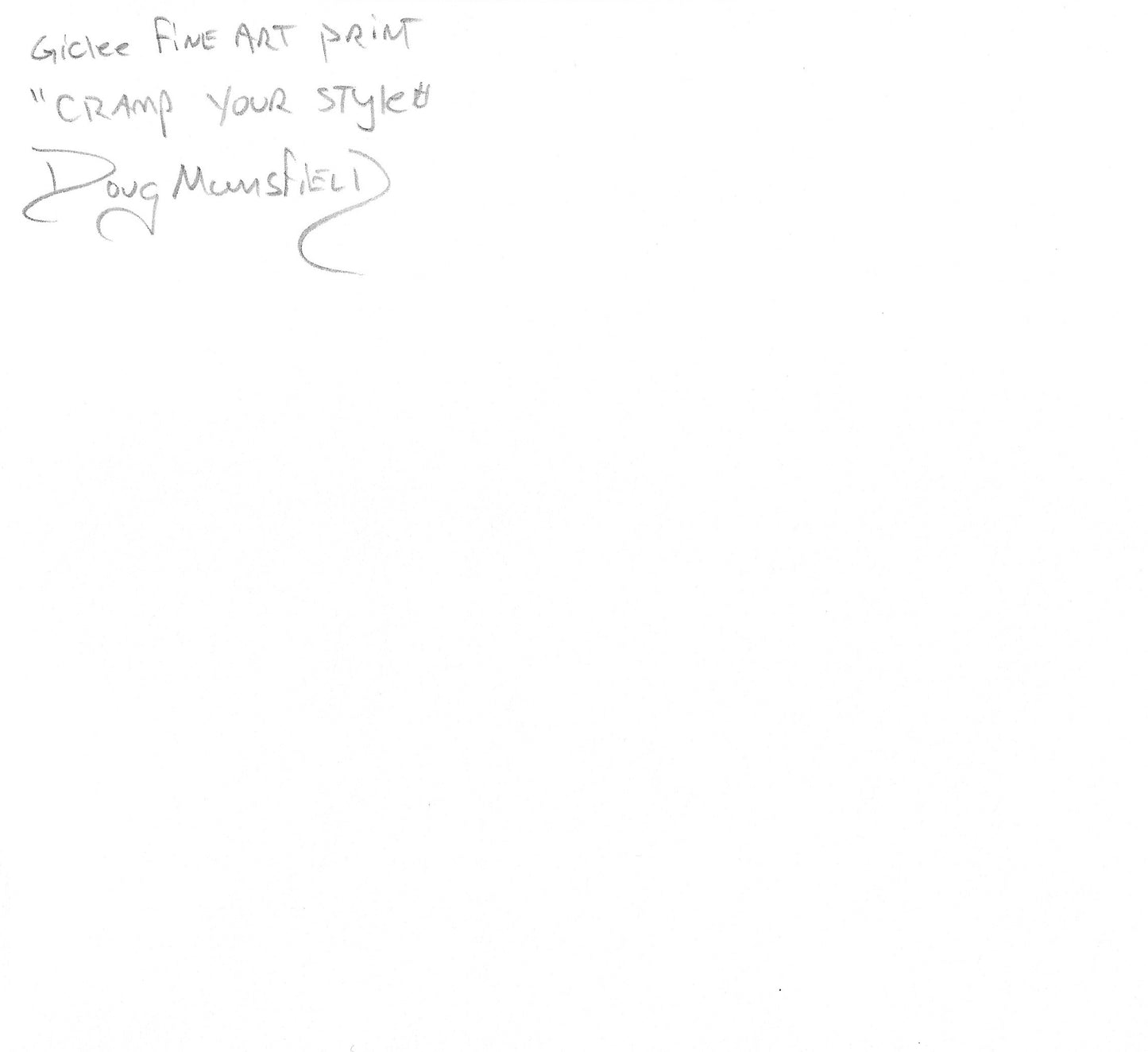 "Cramp Your Style" 8"x10" Giclee Fine Art Print FRAMED