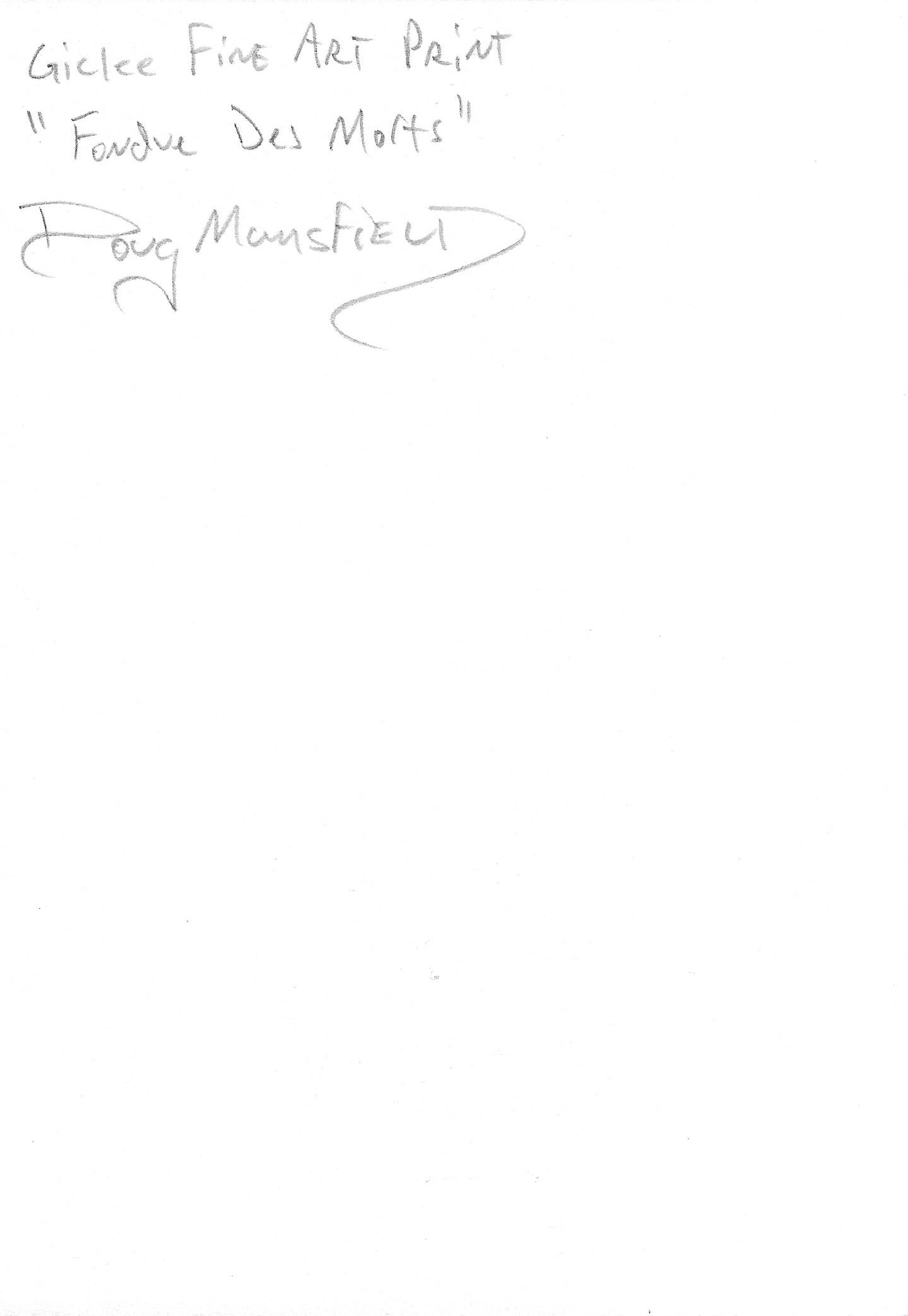 "Fondue Des Morts" 5"x7" Giclee Fine Art Print