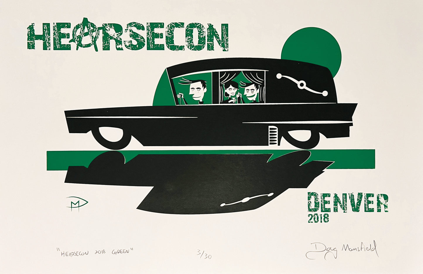 Hearsecon 2018 Green Limited Edition Two-Color Serigraph