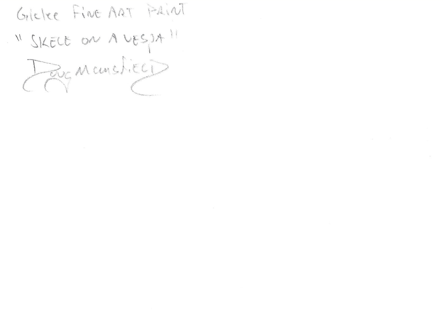 "Skele On A Vespa Spider Web" 5"x7" Giclee Fine Art Print