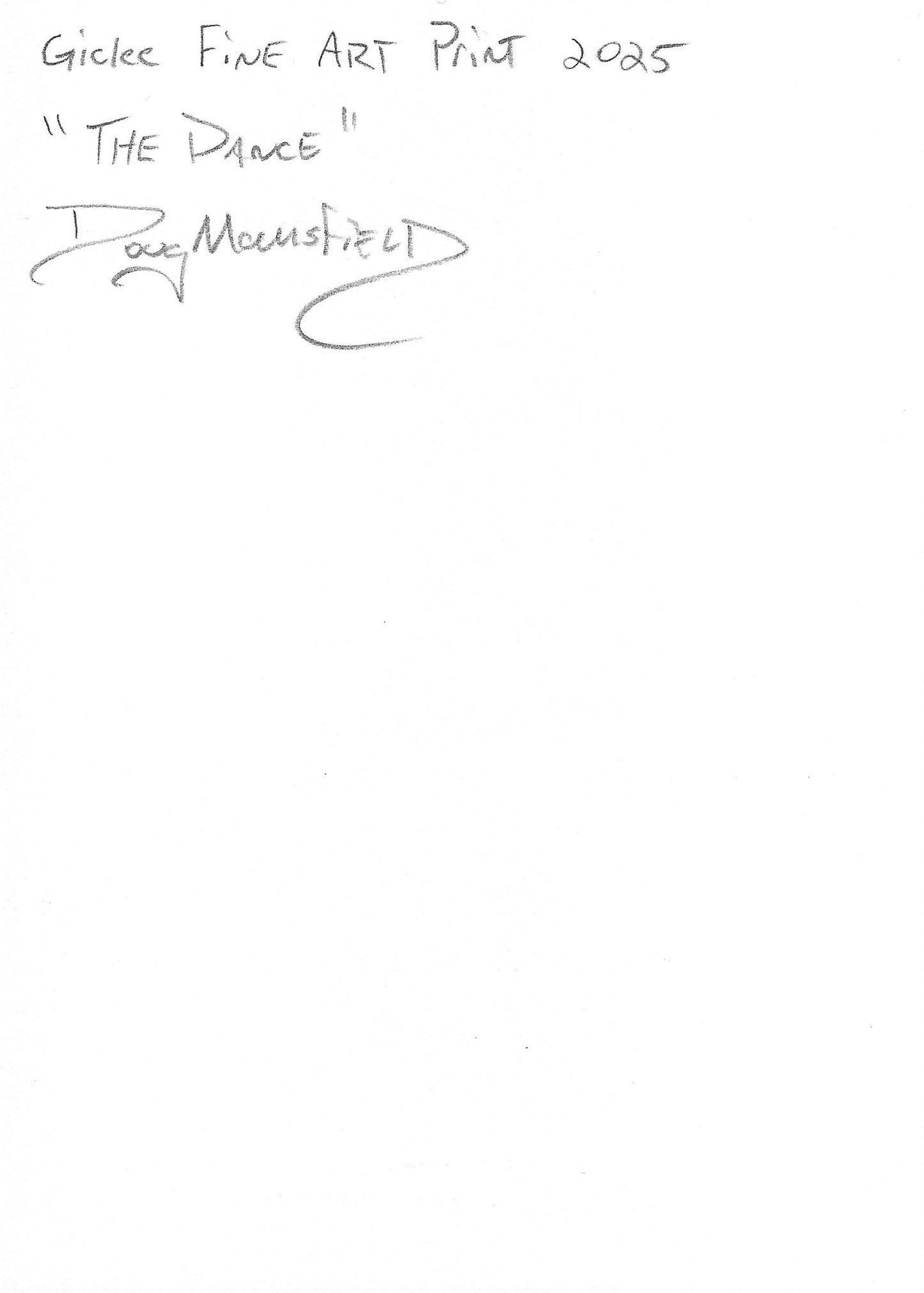 "The Dance" 5"x7" Giclee Fine Art Print FRAMED