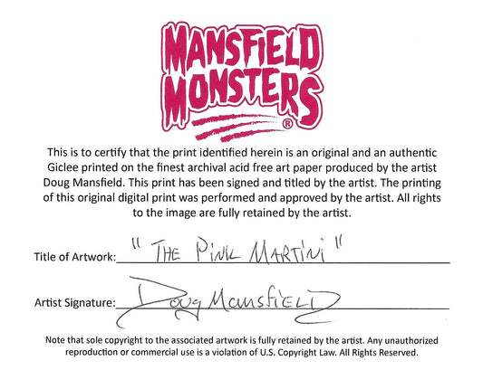 "The Pink Martini" 5"x7" Giclee Fine Art Print