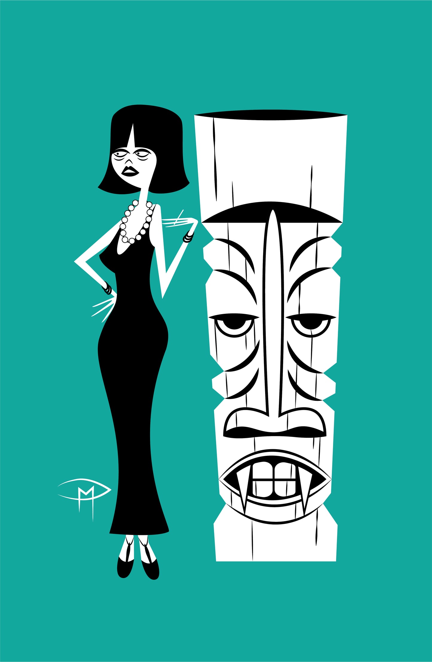 1940's Tiki Ghoul Poster