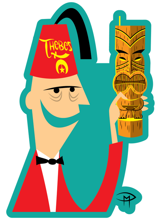 Tiki Sticker Pack of 7