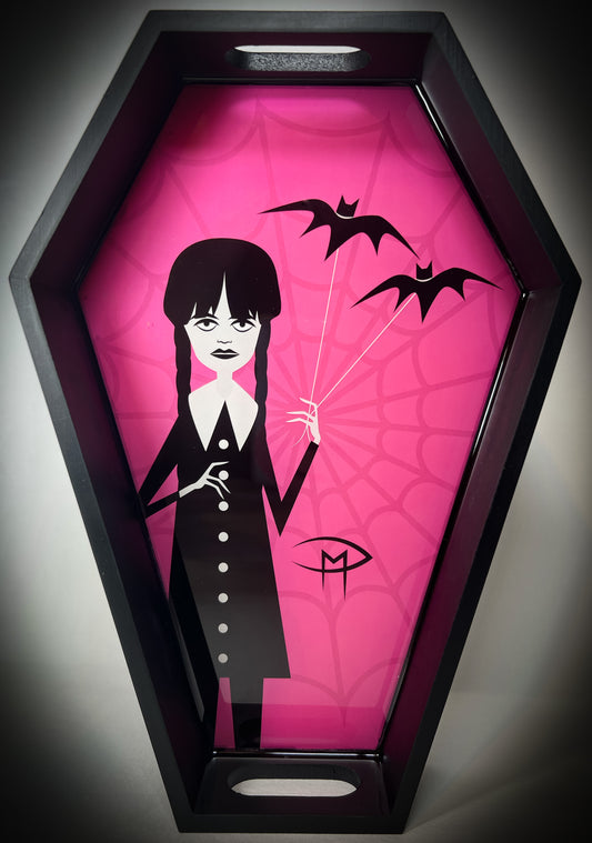 Wednesday With Bats Coffin Tray
