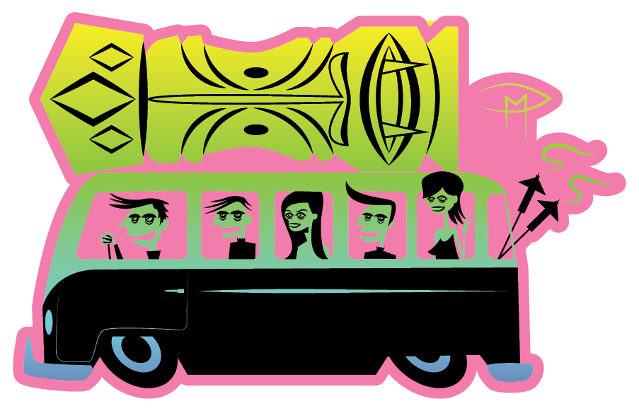 Bus Ride Holographic Sticker