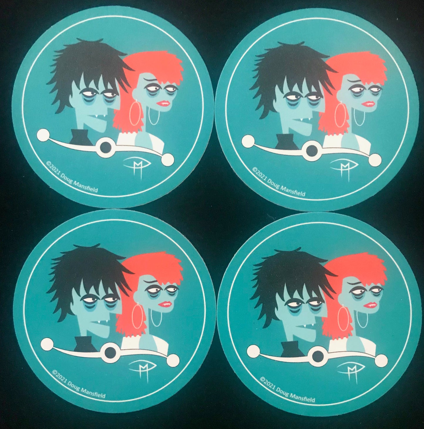 Cramp Your Style Coaster Set Lux Interior & Poison Ivy The Cramps