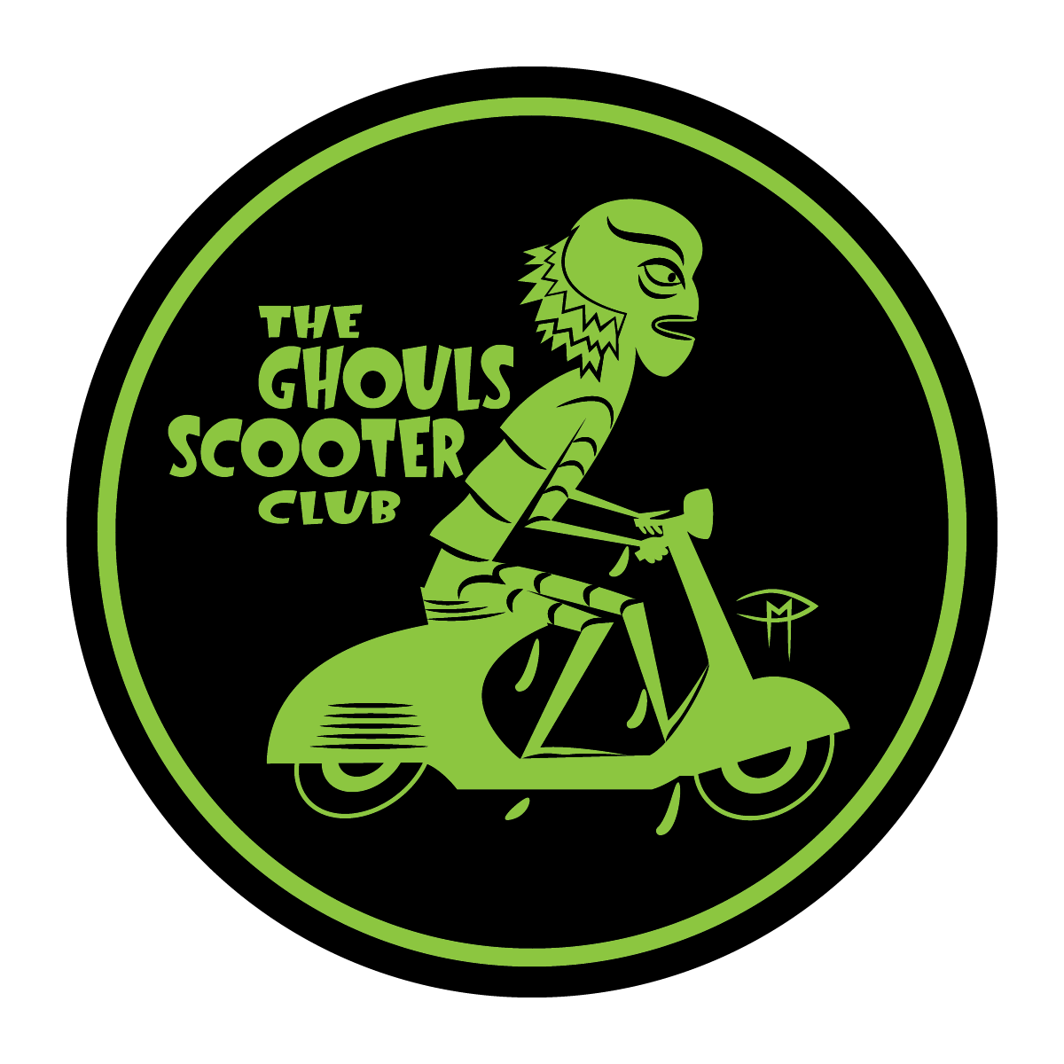 Creature On A Vespa GSC Round Sticker