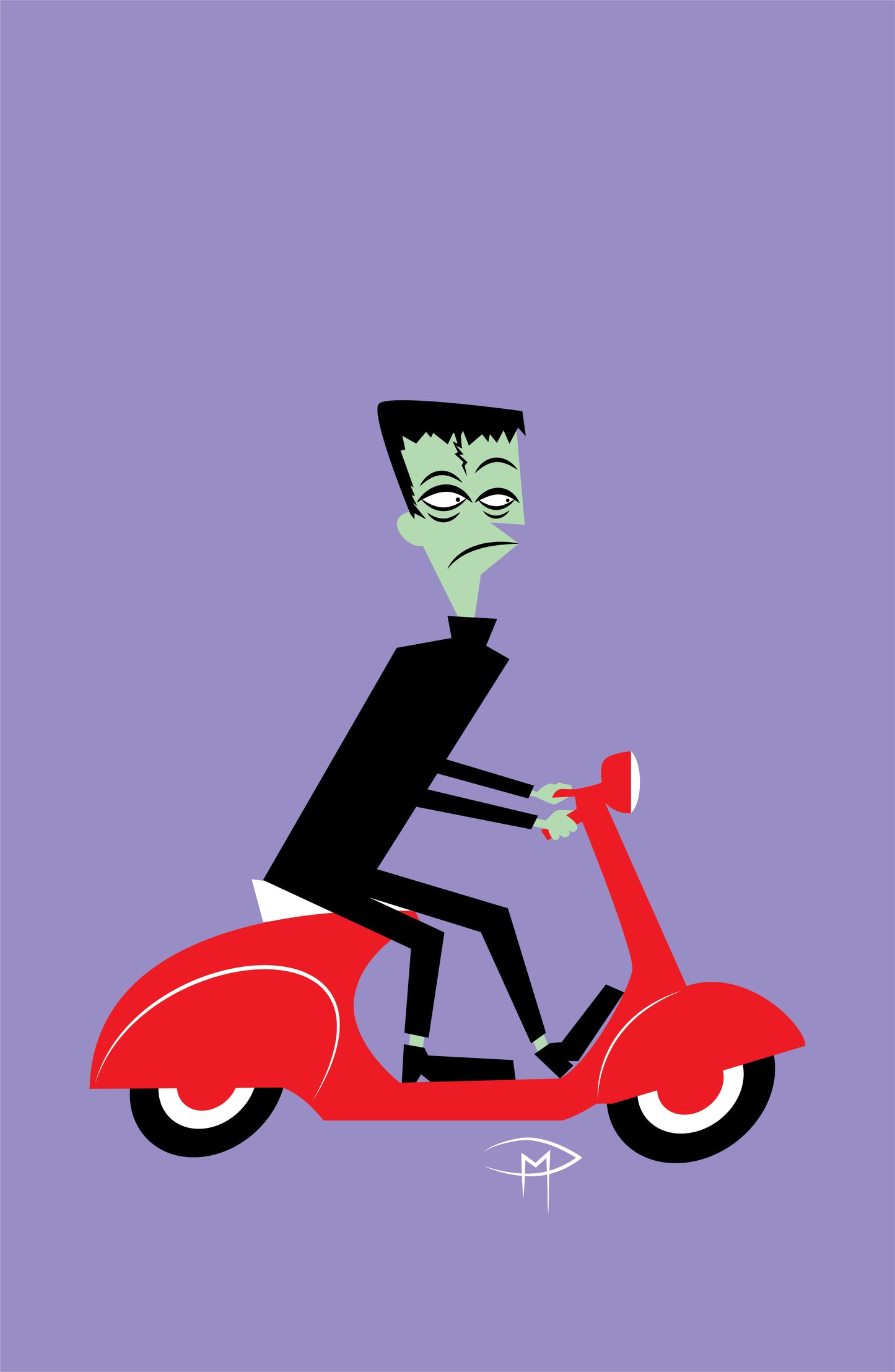 Frankie On A Vespa Poster