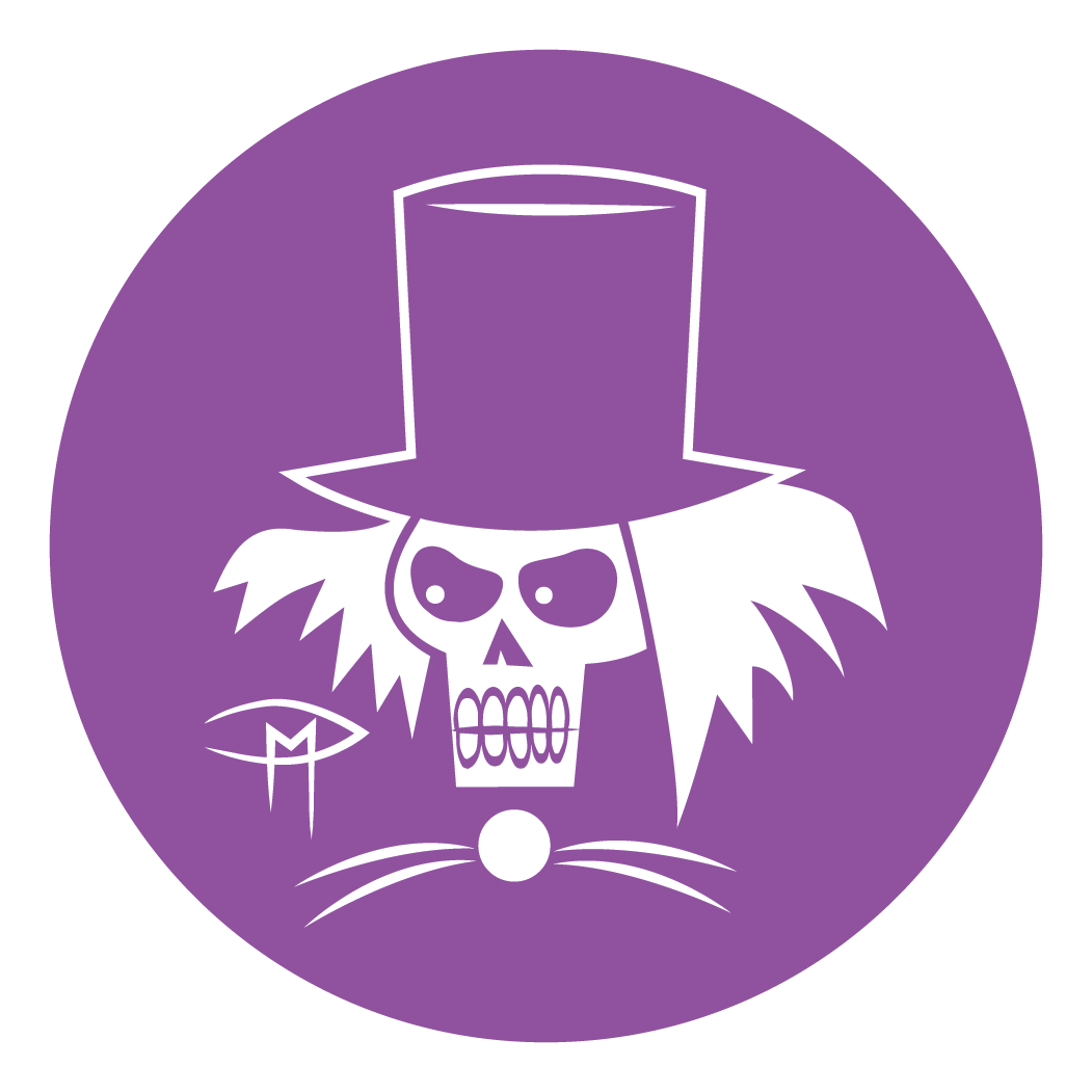 Hatbox Ghost Round Sticker