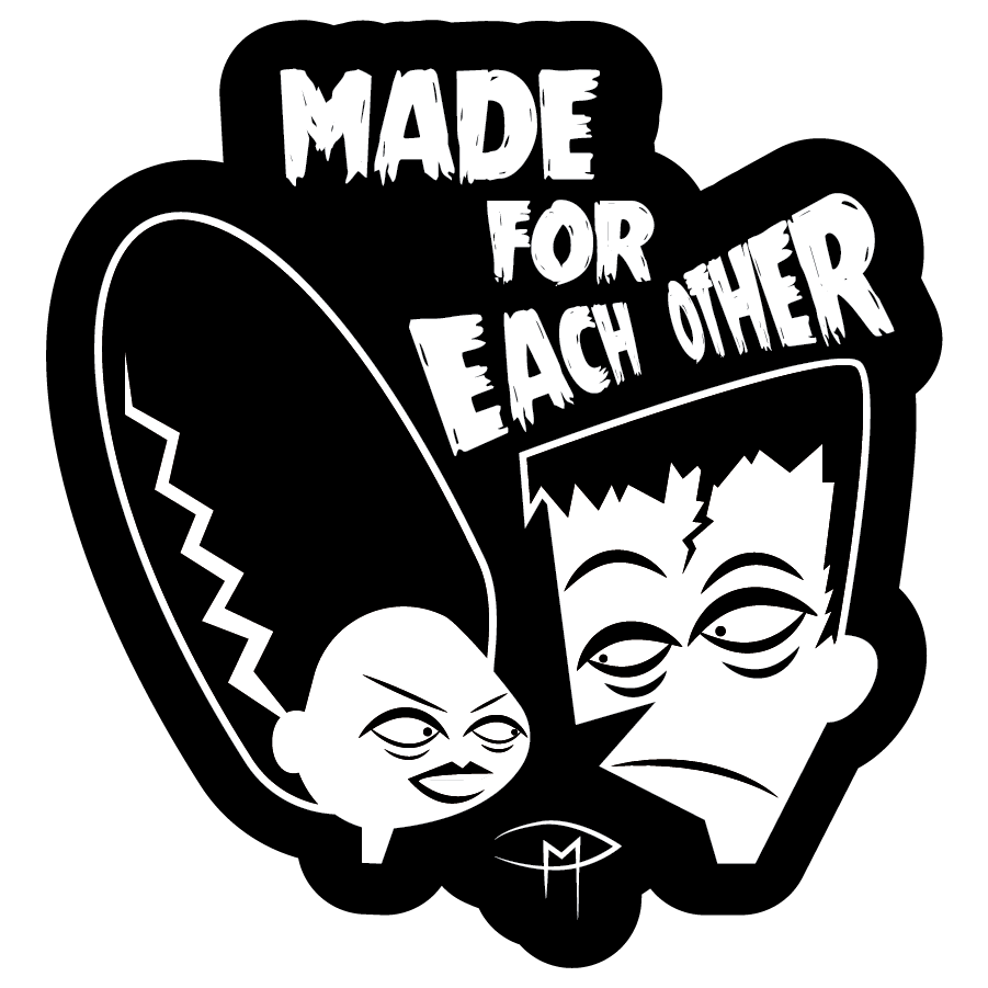 Made For Each Other Acrylic Pin