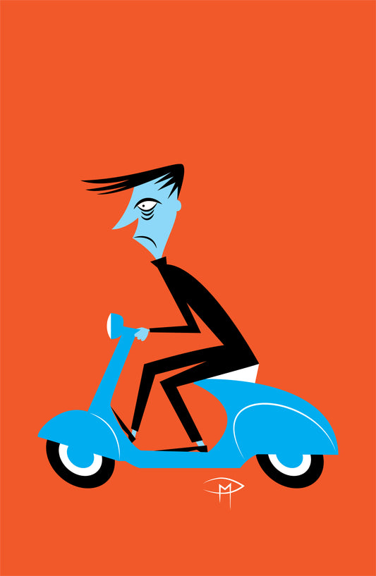The Ghoul On A Vespa Poster