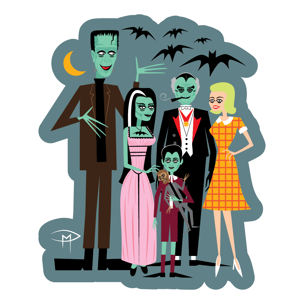 Portrait Of An All American Family Magnet The Munsters