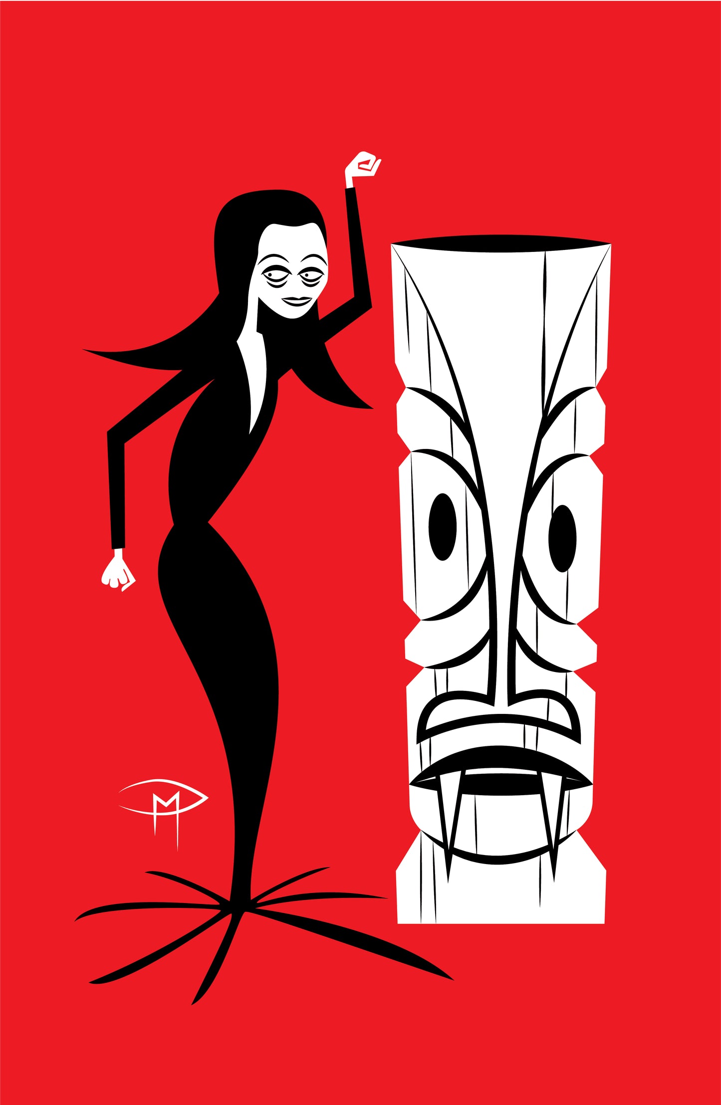 Tiki Ghool Morticia Poster