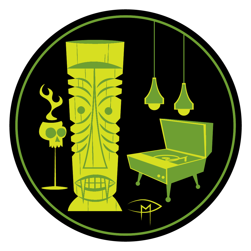 Tiki Record Player Sticker