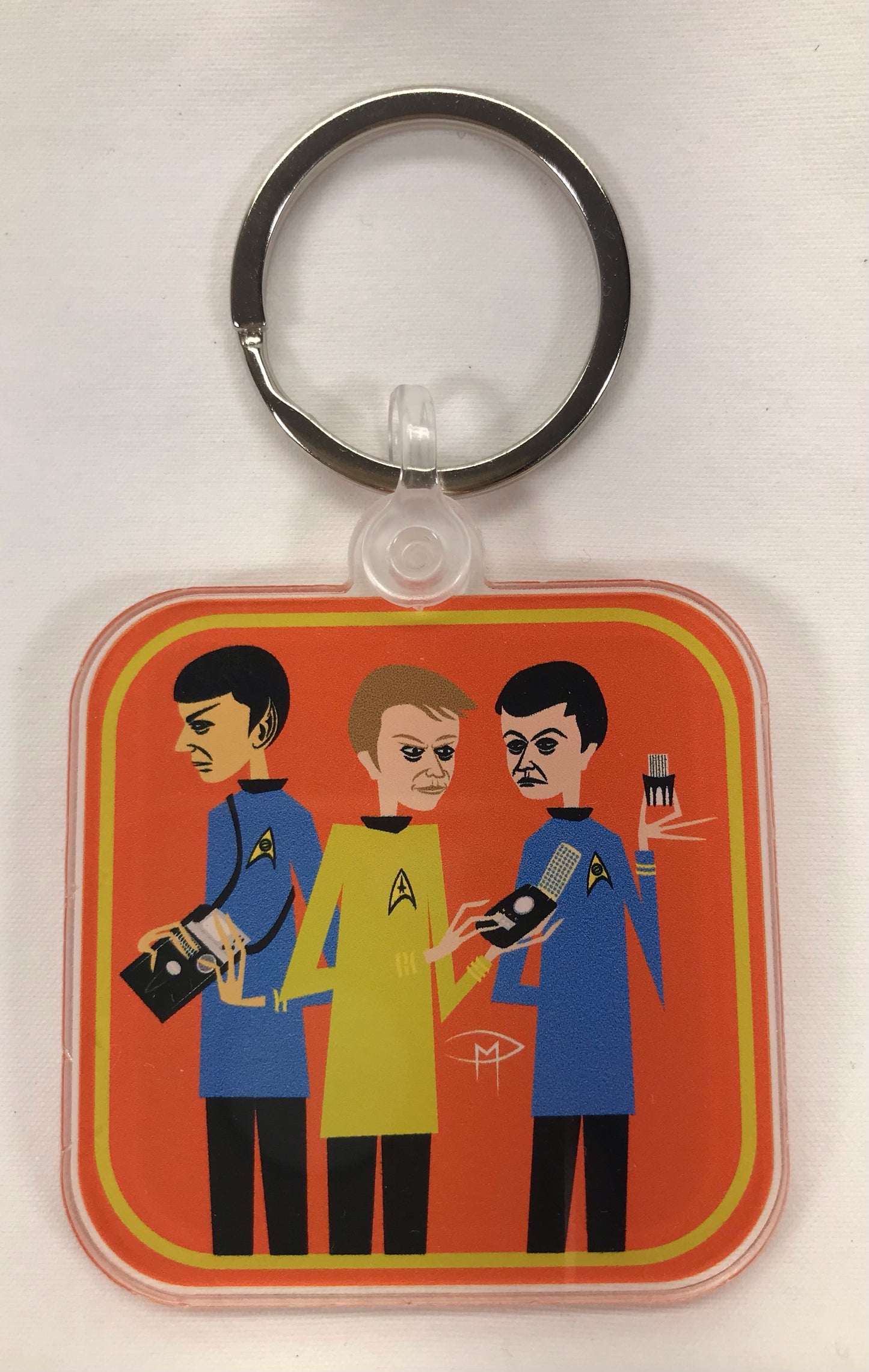 Star Trek Transporters Keychain Spock, Captain Kirk, Dr. McCoy