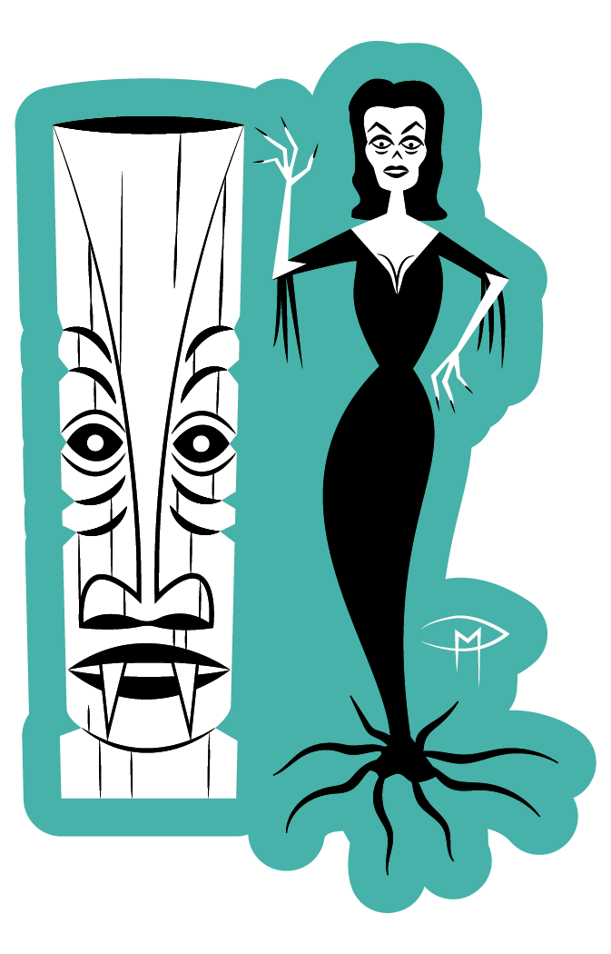 Vampira Tiki Ghool Magnet