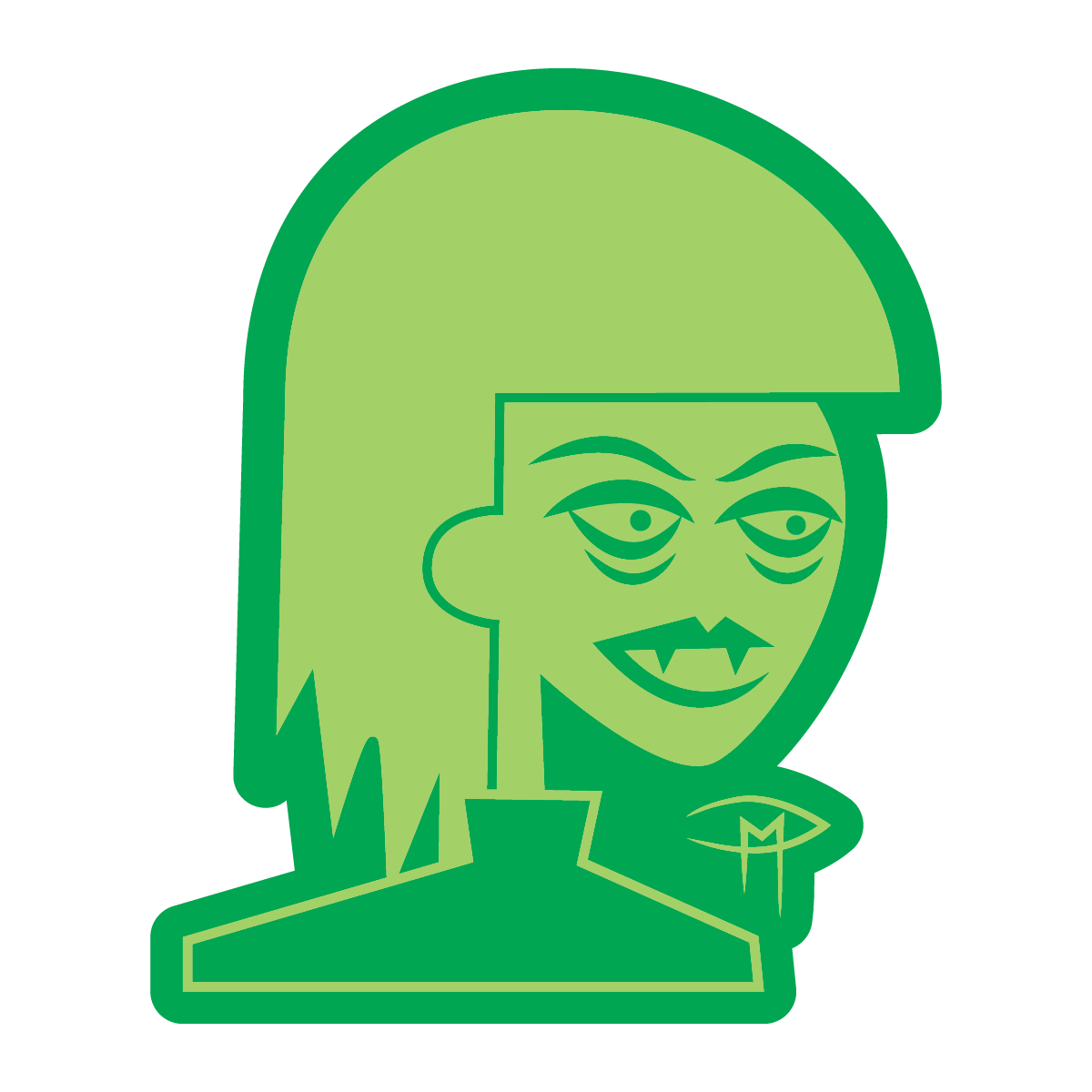 Vampire Girls Set Of 7 Stickers