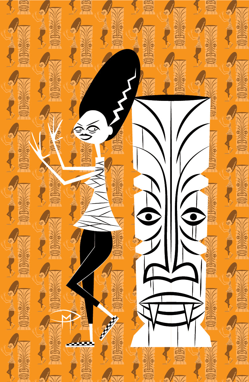 The Bride Tiki Ghool Pattern Poster