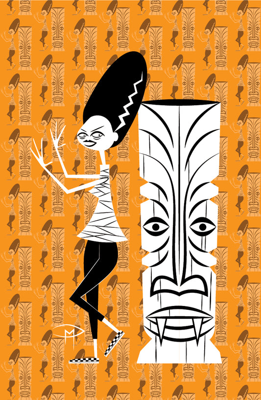 The Bride Tiki Ghool Pattern Poster