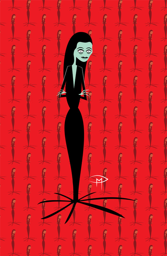 Morticia Addams Pattern Poster