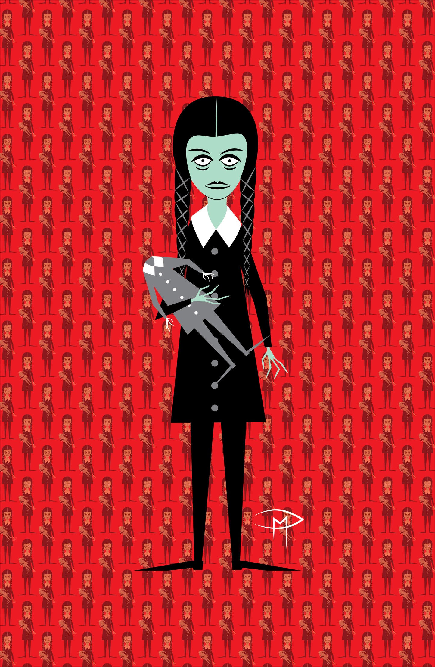 Wednesday Addams Pattern Poster
