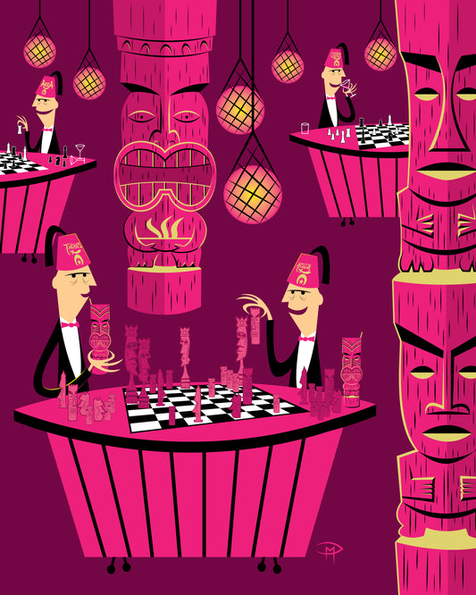 "Big Kahuna Chess Championship" 8"x10" Giclee Fine Art Print