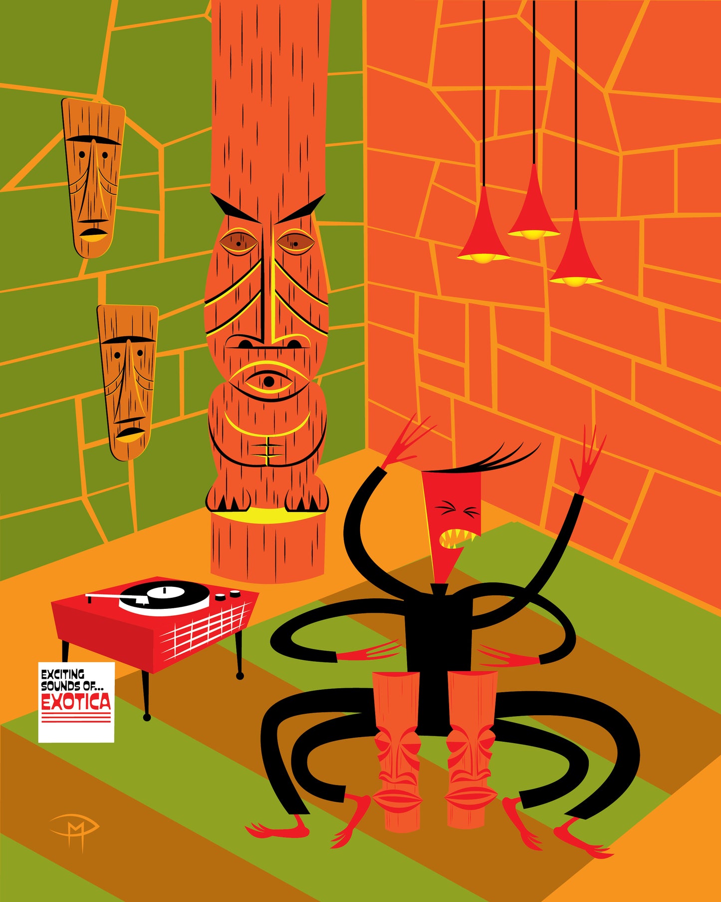 "Bongo Beat Boogie" 8"x10" Giclee Fine Art Print