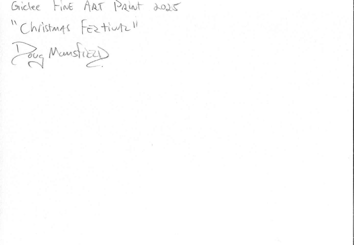 "Christmas Festival" 11"x14" Giclee Fine Art Print