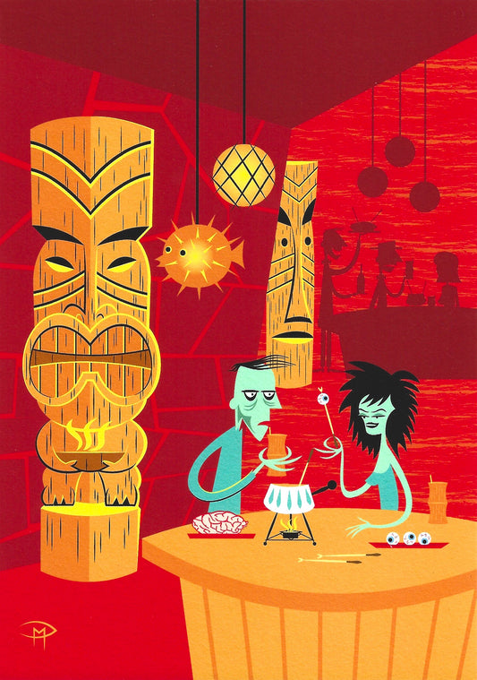 "Fondue Des Morts" 5"x7" Giclee Fine Art Print