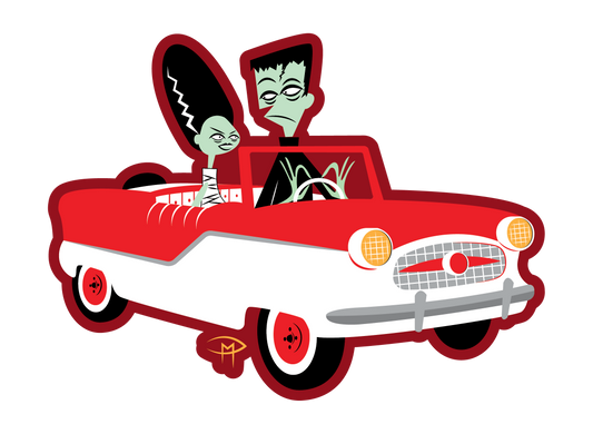 Frankie And Bride In A Met Die Cut Sticker Large 6"
