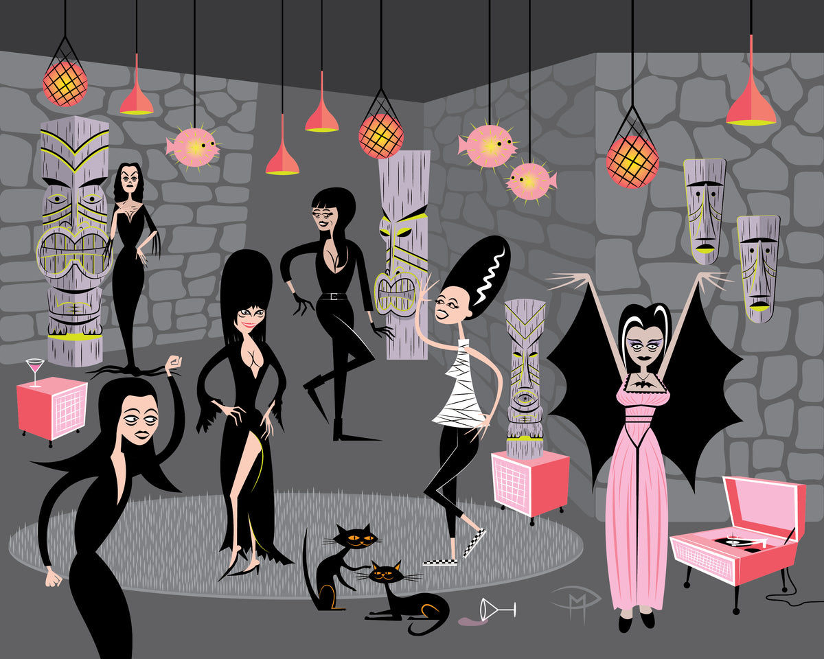 "Ghouls Night Out" 8"x10" Giclee Fine Art Print