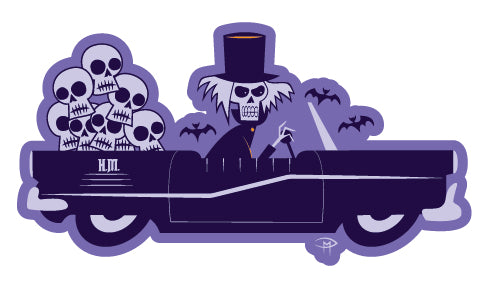 Hatbox Ghost In A Met Die Cut Sticker Large 6"