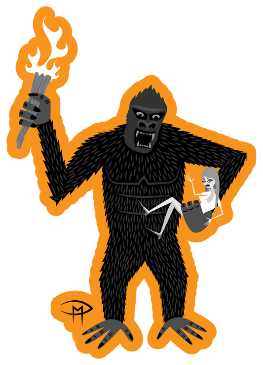 King Kong Die Cut Sticker Large 8"