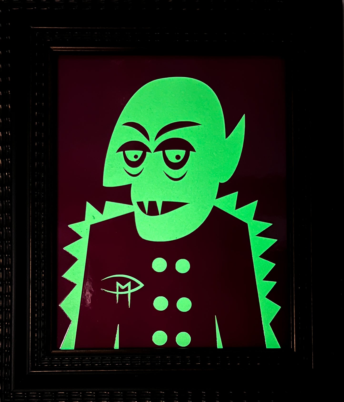 Nosferatu 8x10 Glow In The Dark Mounted On Masonite Black Frame