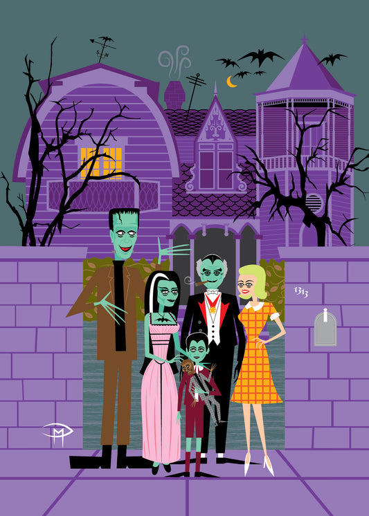 "Portrait Of An All American Family" 5"x7" Giclee Fine Art Print