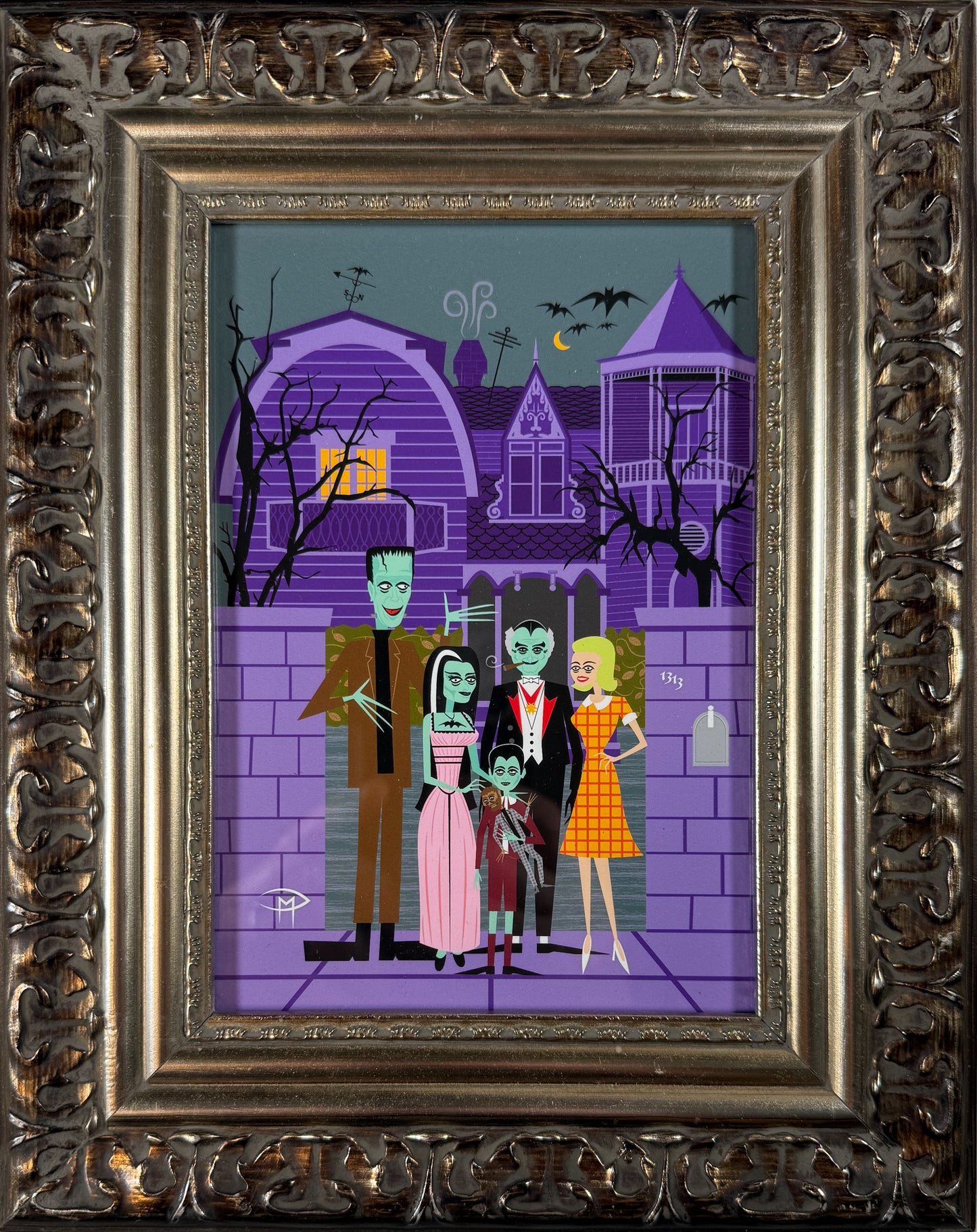 "Portrait Of An All American Family" 5"x7" Giclee Fine Art Print FRAMED
