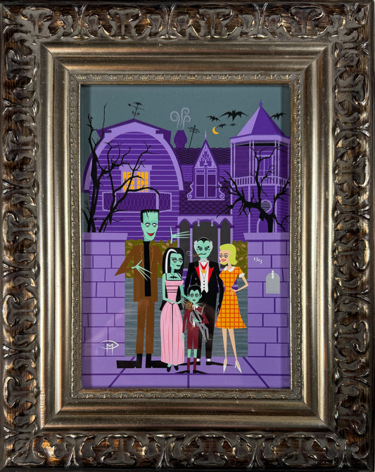 "Portrait Of An All American Family" 5"x7" Giclee Fine Art Print FRAMED