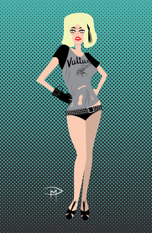 Punk Playmate Halftone Poster