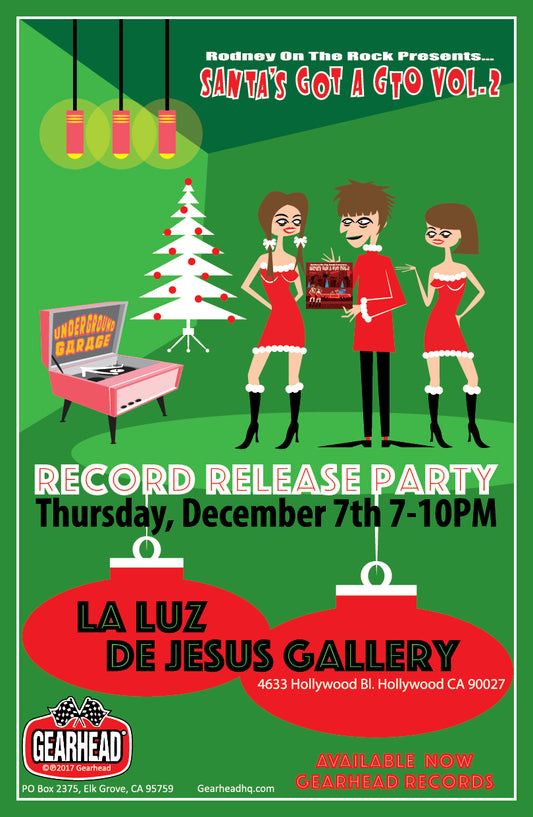 Rodney Bingenheimer Santa's Got A GTO Vol. 2 Release Party Poster