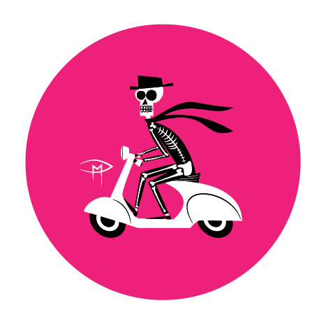 Ghouls Scooter Club 1" Button Set #1