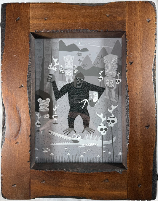 "Skull Island" 5"x7" Giclee Fine Art Print FRAMED 2