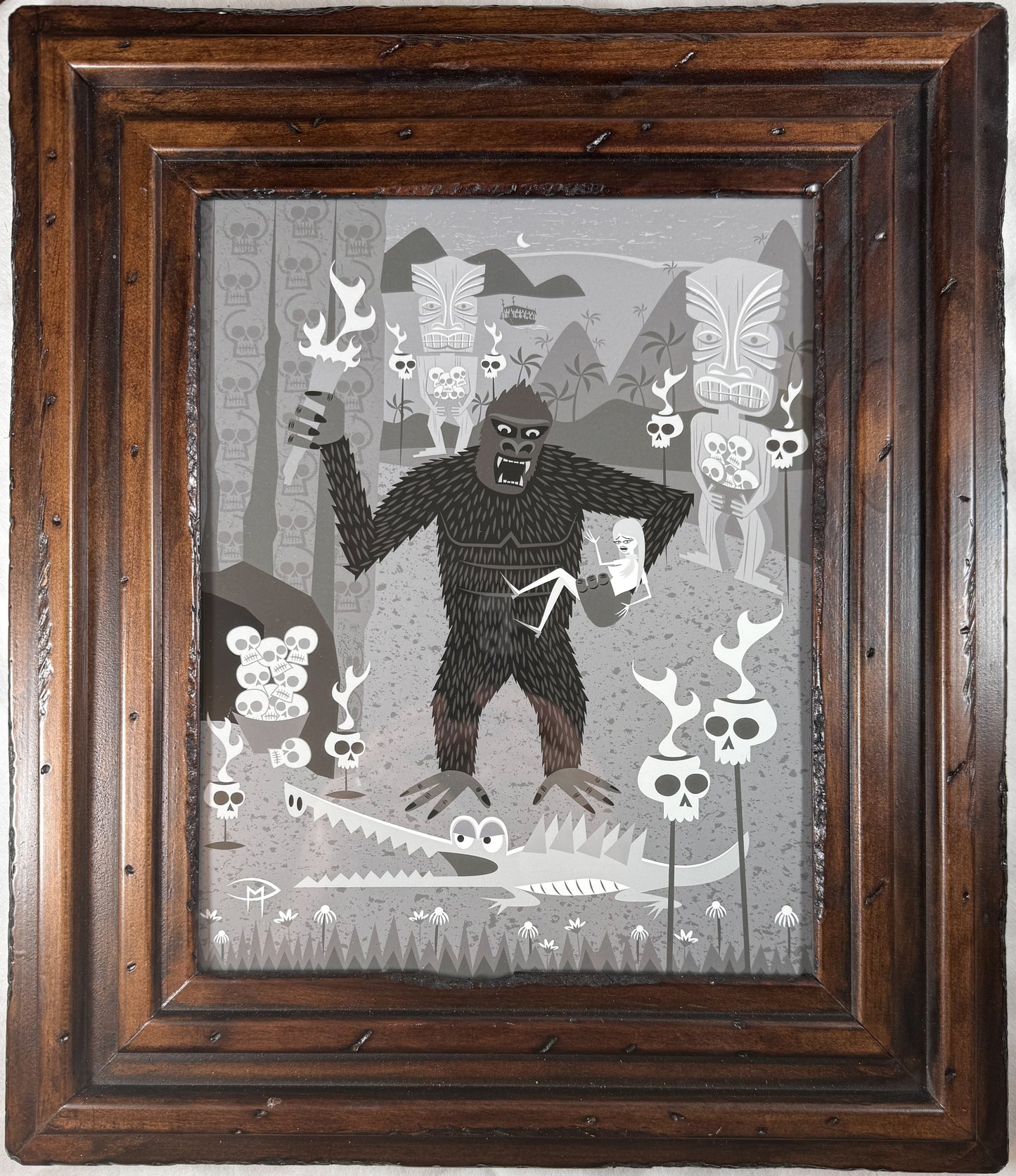 "Skull Island" 8"x10" Giclee Fine Art Print FRAMED 2